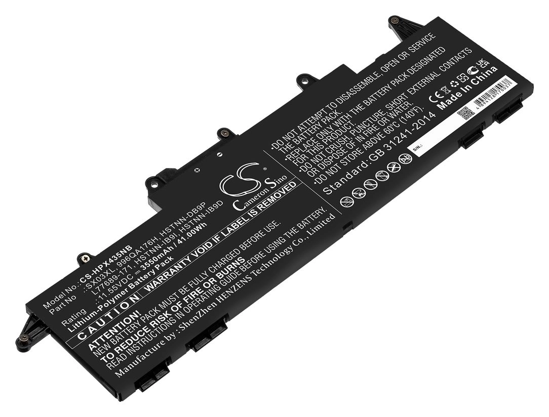 Аккумуляторная батарея CameronSino CS-HPX435NB для HP, 11.6V, 3550mAh, черный