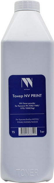 

Тонер NV Print, бутыль 1 кг, черный, совместимый для Kyocera TK-1150/1160/1170/1200