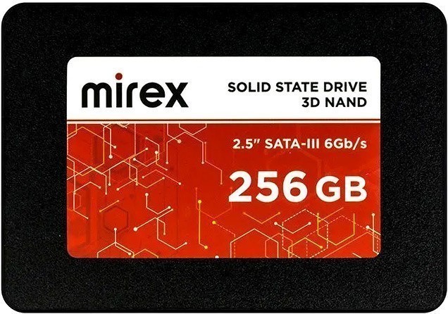 

Твердотельный накопитель (SSD) Mirex 256Gb, 2.5", SATA3 (13640-256GBSAT3) Retail