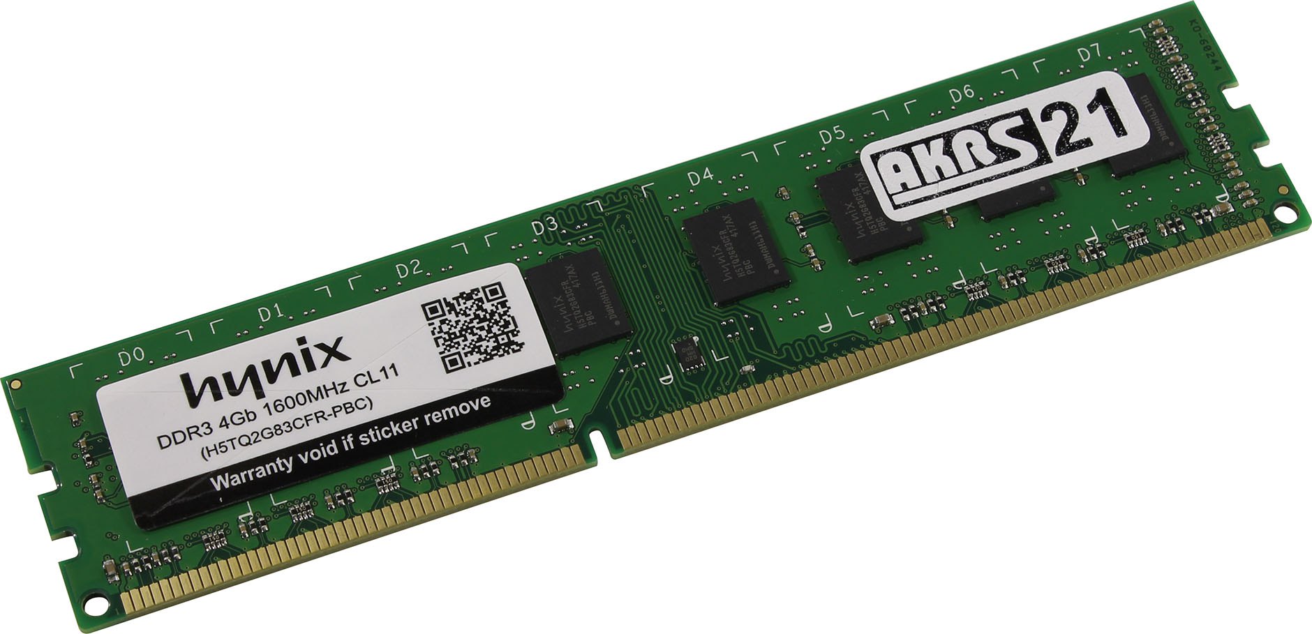 Память DDR3L DIMM 4Gb, 1600MHz, CL11, 1.35 В, Hynix Retail - фото 1