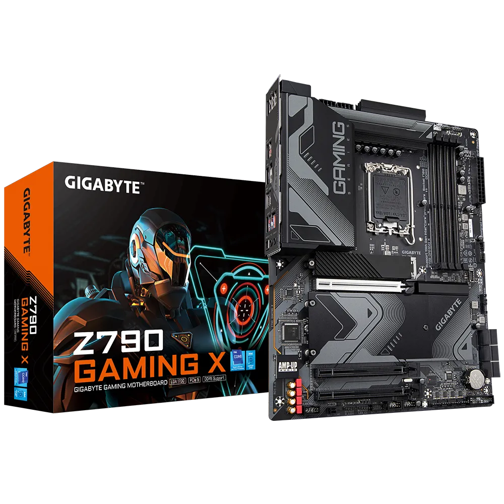 

Материнская плата GIGABYTE Z790 GAMING X, Socket1700, Intel Z790, 4xDDR5 DIMM, 3PCI-Ex16, 6SATA3, 7.1-ch, 2.5GLAN, 7 USB 3.2, 2 USB Type-C, HDMI, DP, ATX, Retail, Z790 GAMING X