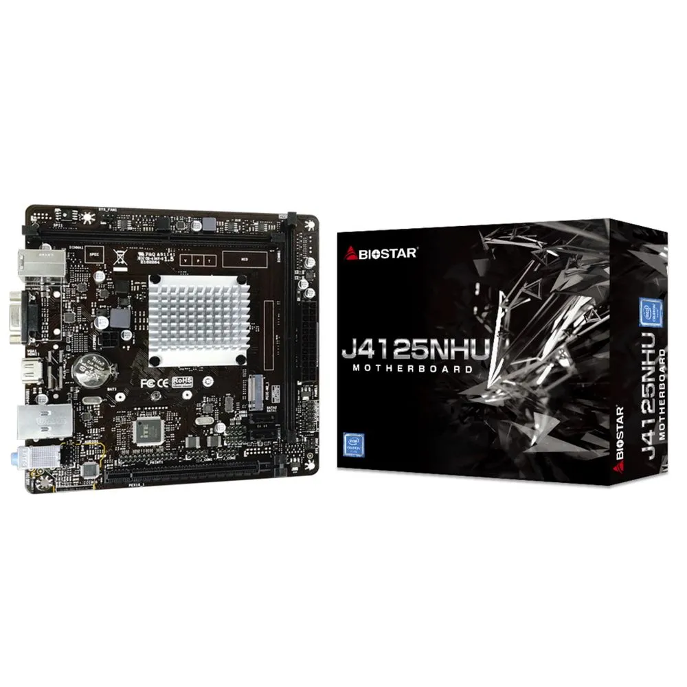 Материнская плата Biostar J4125NHU, Intel J4125, mini-ITX