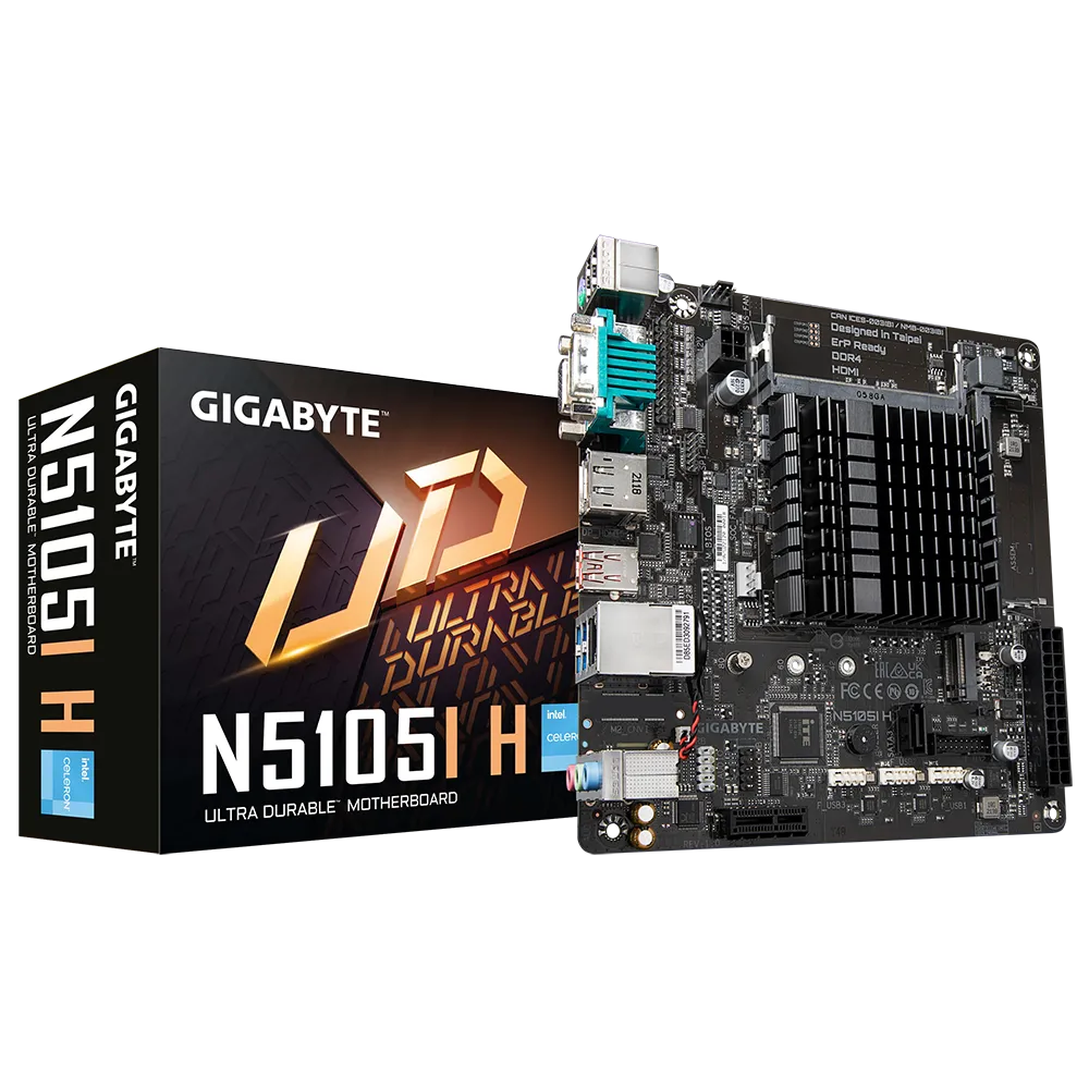 Материнская плата GIGABYTE N5105I H, Intel N5105, mini-ITX