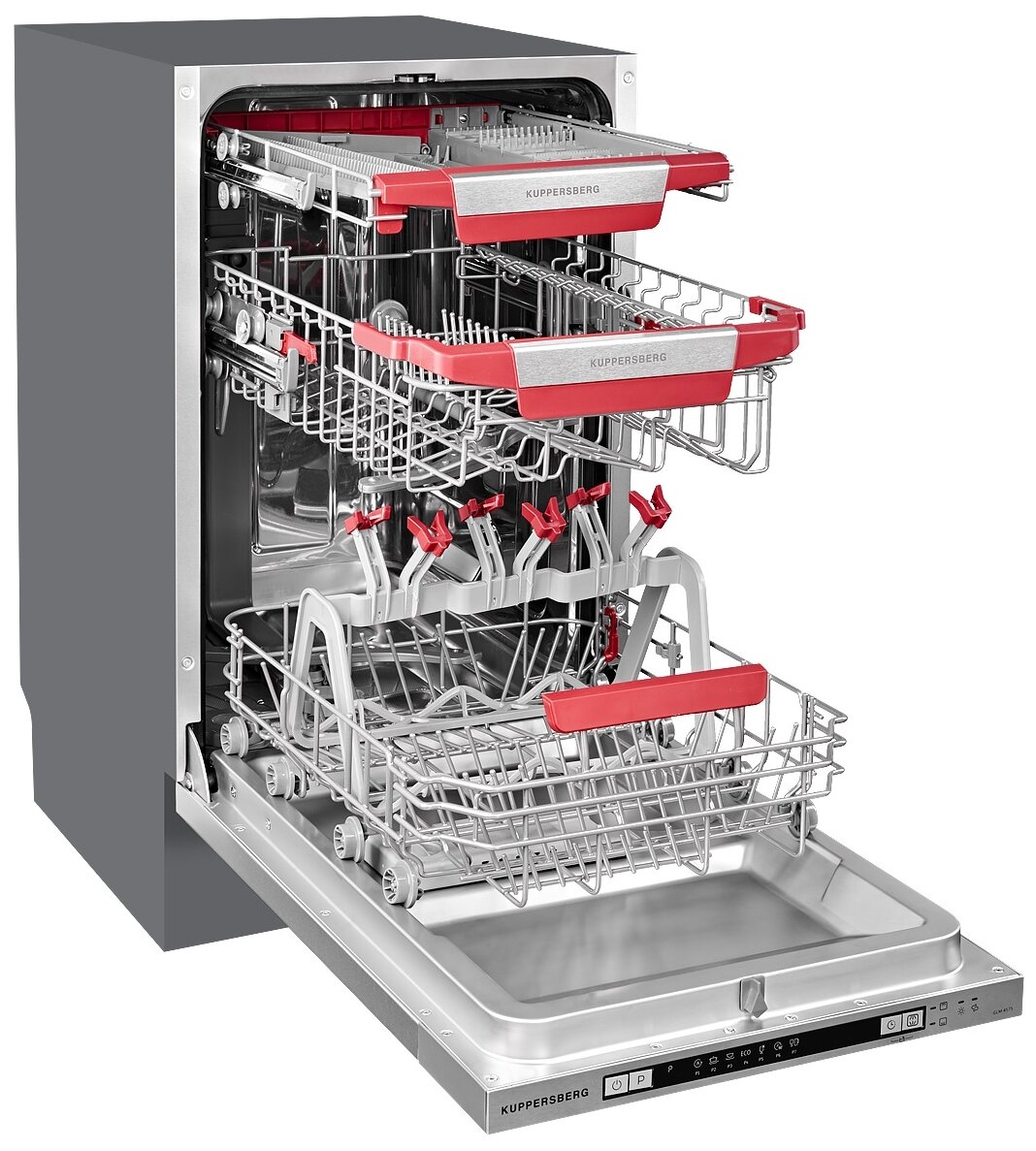 Посудомоечная машина встраиваемая Kuppersberg GLM 4575, серый, 1161470  купить по цене 48400 руб в Новосибирске в интернет-магазине e2e4