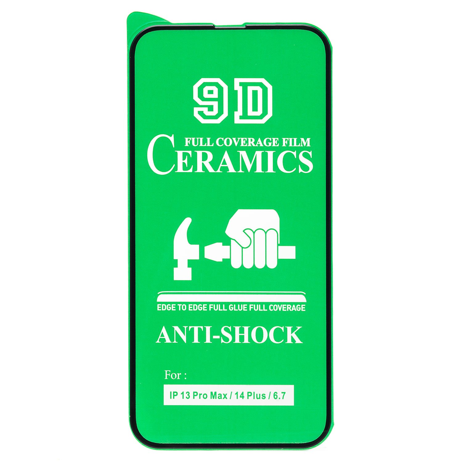 

Защитное стекло для экрана смартфона Apple iPhone 13 Pro Max (6.7"), Full screen, ударопрочное, поверхность глянцевая, черная рамка, 2.5D (213151)