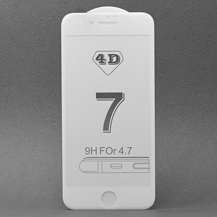 

Защитное стекло для экрана смартфона Apple iPhone 7/8/SE(2020), Full screen, ударопрочное, поверхность глянцевая, белая рамка, 2.5D (64722)