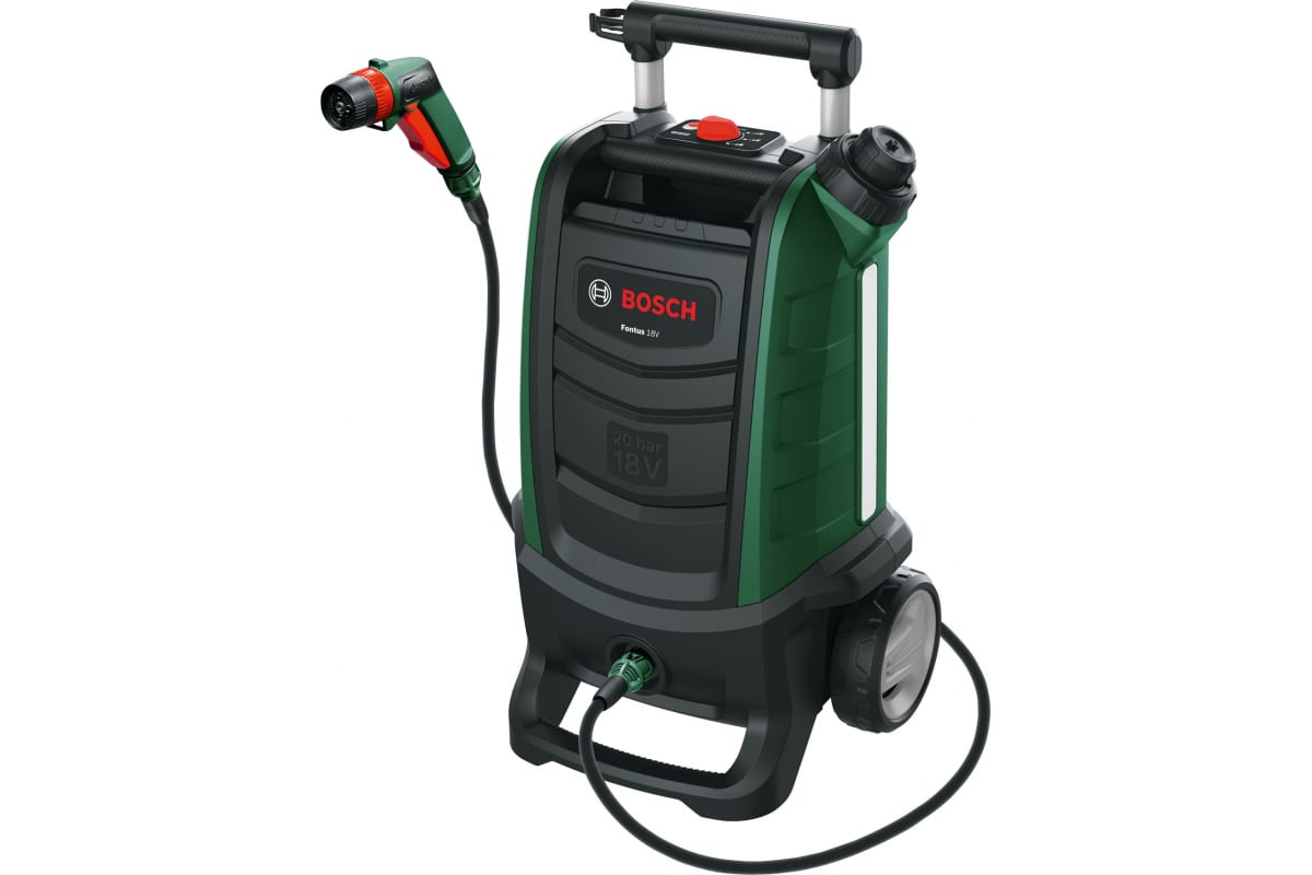 Мойка бош купить. Мойка высокого давления Bosch Fontus. Мойка бош 140. Bosch power4all 18v 4.0Ah. Минимойка бош 20 литров.