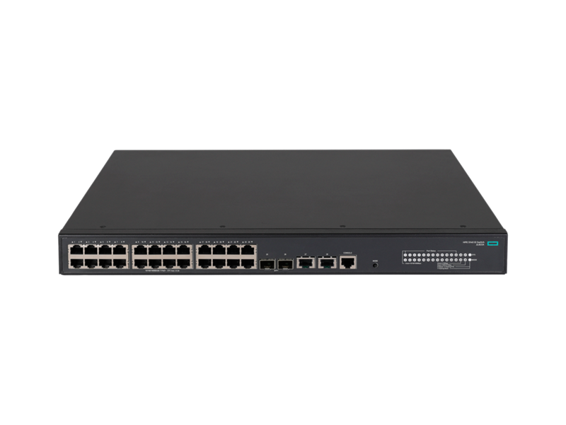 

Коммутатор HPE FlexNetwork 5140, управляемый, кол-во портов: 24x1 Гбит/с, кол-во SFP/uplink: combo RJ-45/SFP+ 4x10 Гбит/с, установка в стойку, PoE: 24x30Вт (макс. 370Вт) (JL823A), 5140