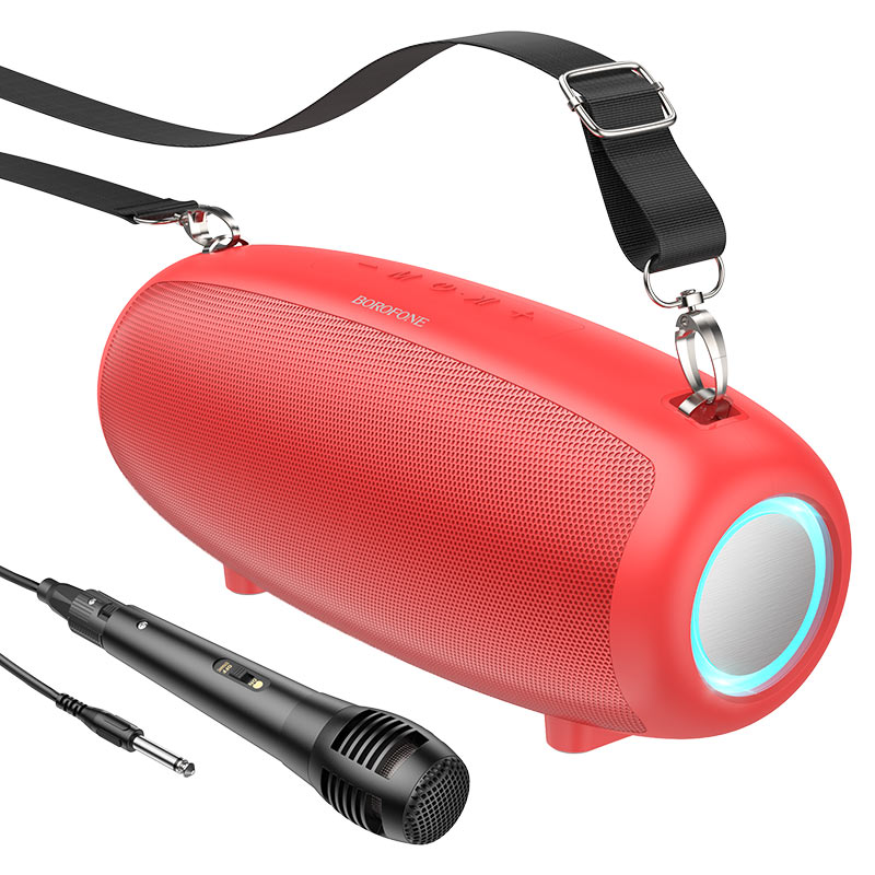 

Портативная акустика Borofone BP13 Dazzling, 10 Вт, FM, AUX, USB, microSD, Bluetooth, подсветка, красный (974443388435), BP13 Dazzling