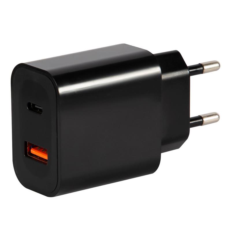 Сетевое зарядное устройство Red Line NQC-13 20Вт, USB, USB type-C, Quick Charge, PD, 3A, черный (УТ000029980) - фото 1