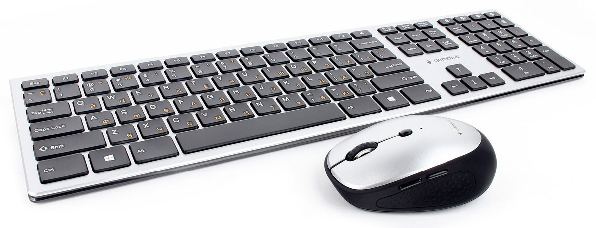 Клавиатура + мышь Gembird KBS-8100, беспроводной, Bluetooth, черный/серебристый (KBS-8100) отказ от покупки, нет элементов питания