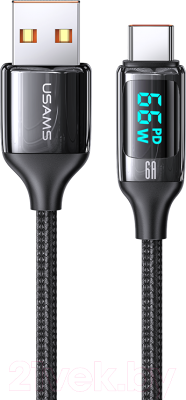 

Кабель USB Type-C-USB Type-C, 5A 3 м, черный USAMS U78 US-SJ559 (SJ559USB01), US-SJ559