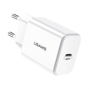 

Сетевое зарядное устройство USAMS Fast Travel US-CC069 18Вт, USB type-C, Quick Charge, PD, 3A, белый (CC69TC01), US-CC069