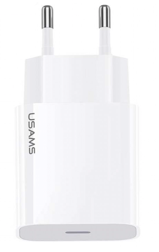 

Сетевое зарядное устройство USAMS US-CC118 20Вт, USB type-C, Quick Charge, PD, 3A, белый (CC118TC01), US-CC118