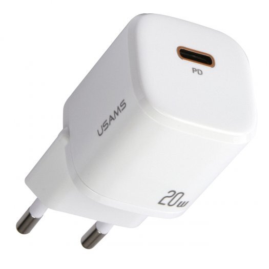 

Сетевое зарядное устройство USAMS US-CC124 20Вт, USB type-C, Quick Charge, PD, 3A, белый (CC124TC02), US-CC124