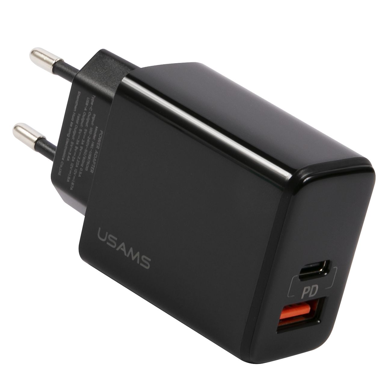 

Сетевое зарядное устройство USAMS US-CC133 T40 20Вт, USB, USB type-C, Quick Charge, PD, 3A, черный (CC133TC01), US-CC133 T40