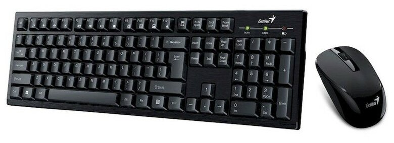 Клавиатура + мышь Genius Smart KM-8101, беспроводная, USB, черный (31340014402)