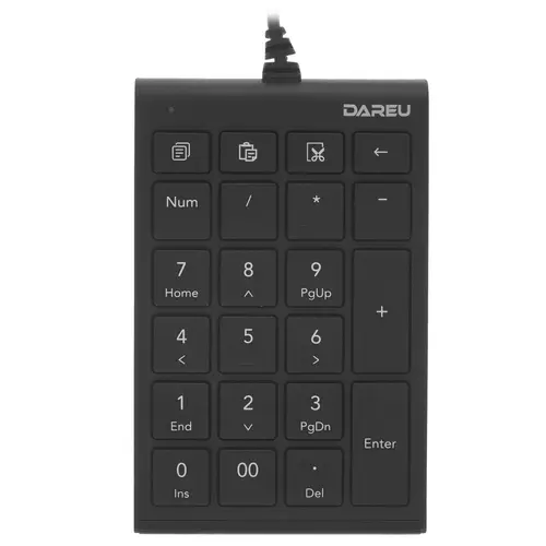 

Цифровой блок проводная Dareu LK22, мембранная, USB, черный, LK22
