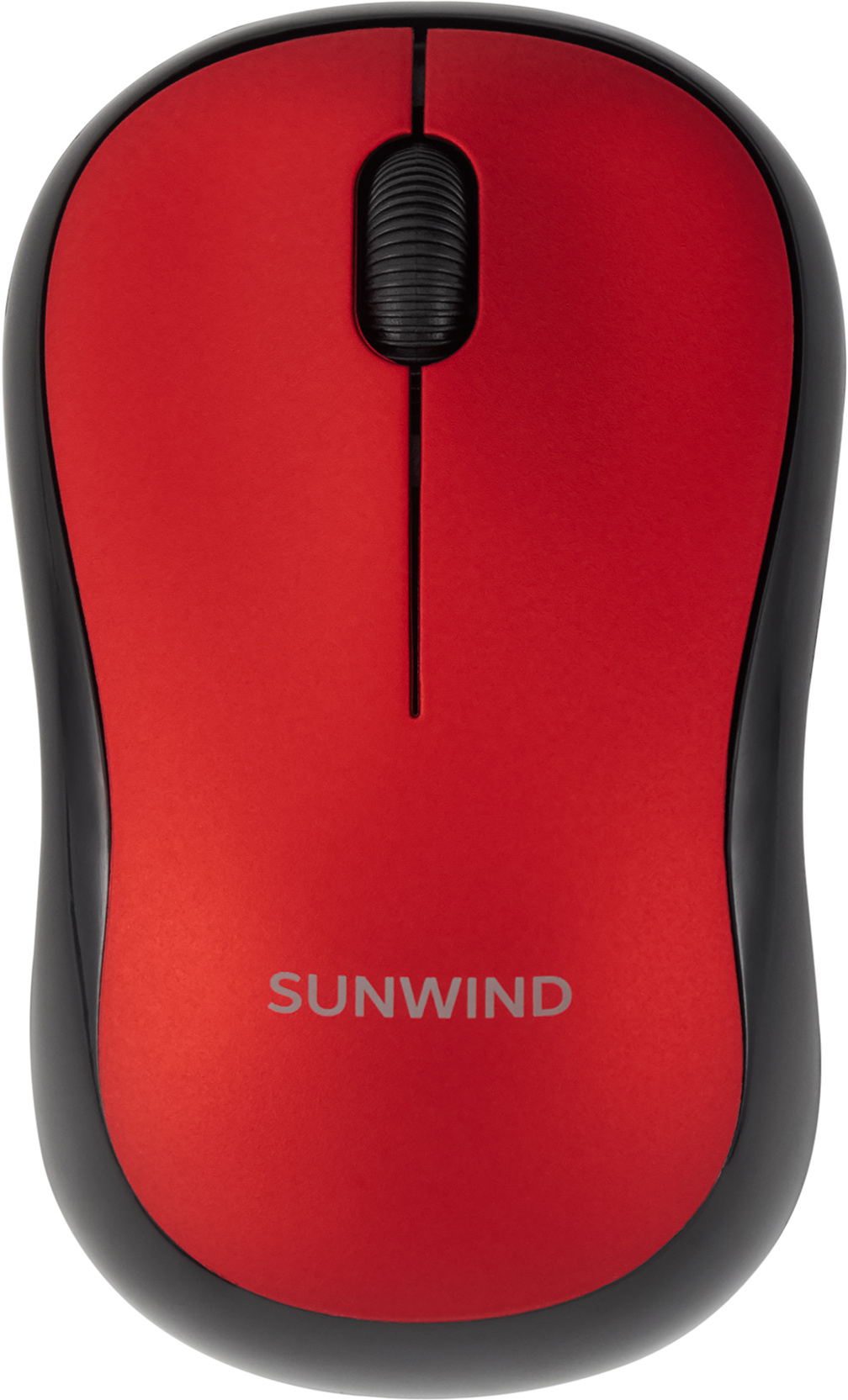 Мышь беспроводная SUNWIND SW-M200, 1600dpi, оптическая светодиодная, USB/Радиоканал, красный/черный (1611656)