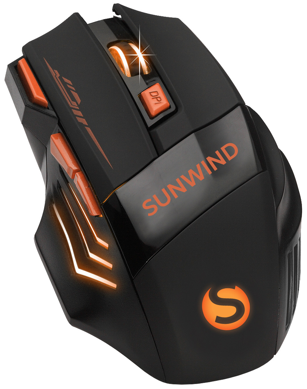 Мышь SUNWIND SW-M715GW, USB/Радиоканал, черный/оранжевый, 1161955 купить в  Барнауле в интернет-магазине e2e4