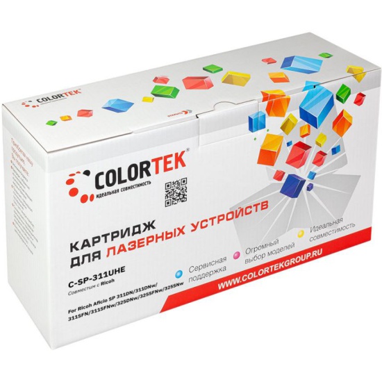 

Картридж лазерный Colortek CT-821242 (SP 311UXE/821242), черный, 6400 страниц, совместимый для Ricoh SP 311DN/311DNw/325DNw