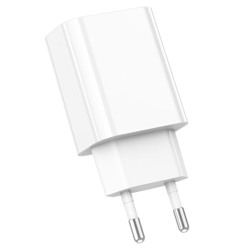 

Сетевое зарядное устройство Borofone BA65A PD20W 20Вт, USB type-C, Quick Charge, PD, 3A, белый (213521), кабель USB Type C, BA65A PD20W