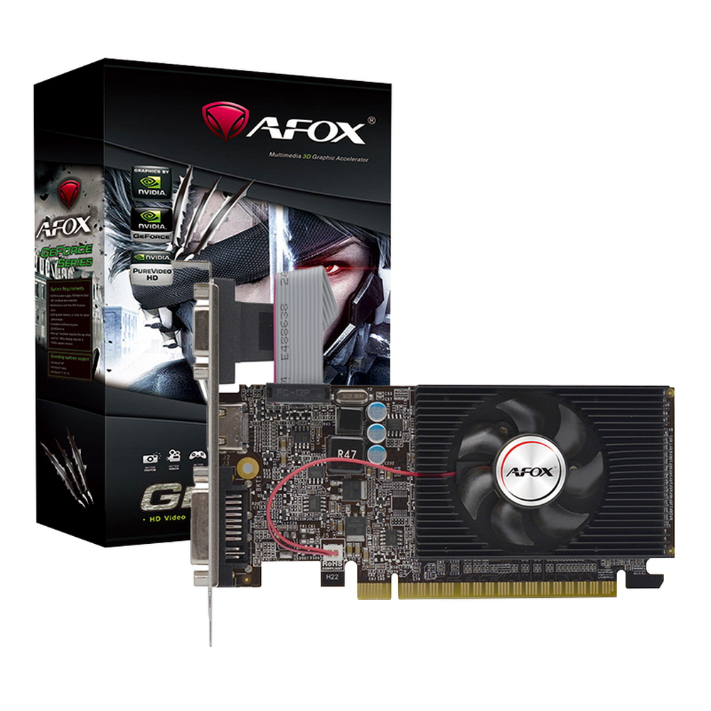 

Видеокарта AFOX NVIDIA GeForce GT 610 AF610-1024D3L7-V6, 1Gb DDR3, 64 бит, PCI-E, VGA, DVI, HDMI, Retail (AF610-1024D3L7-V6), AF610-1024D3L7-V6