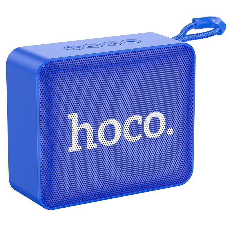 Акустика портативная Hoco BS51 Gold brick, 5Вт, FM, AUX, USB, microSD, Bluetooth, синий (780768) - фото 1