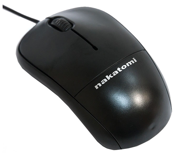 Мышь проводная Nakatomi MON-05U Black USB, 1000dpi, оптическая светодиодная, USB, черный