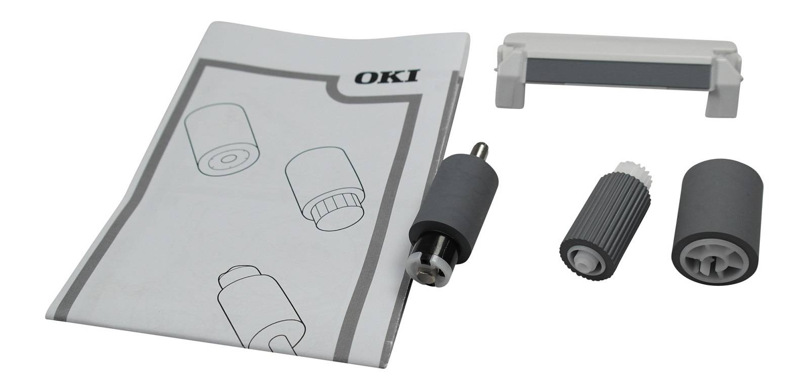 Комплект роликов подачи и тормозной площадки обходного лотка (лоток 1) Oki оригинал для Oki, 4 шт. (45534502)