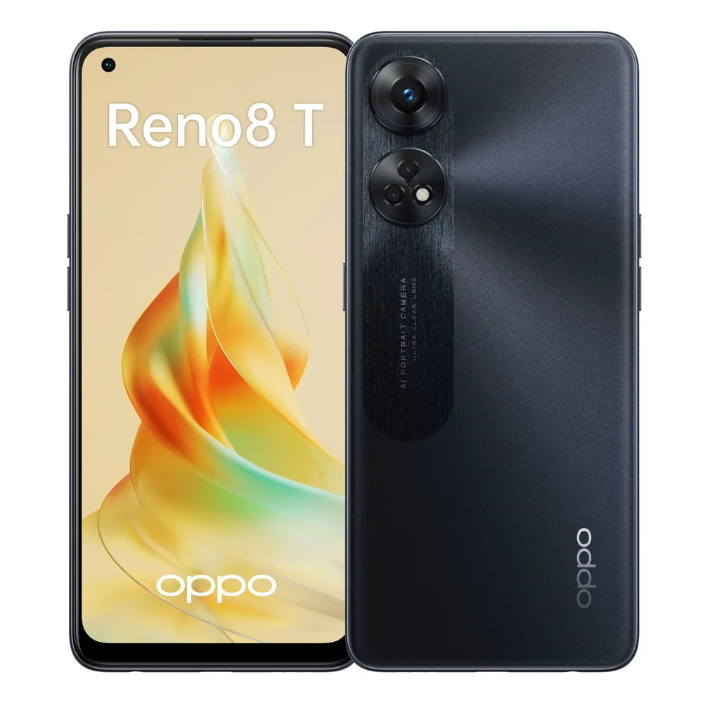 

Смартфон OPPO Reno8 T, 6.43" 1080x2412 AMOLED, MediaTek Helio G99, 8Gb RAM, 128Gb, 3G/4G, Wi-Fi, BT, 3xCam, 2-Sim, 4800 мА⋅ч, USB Type-C, Android 13, черный (OPP-2481.8-128.BK), Reno8 T