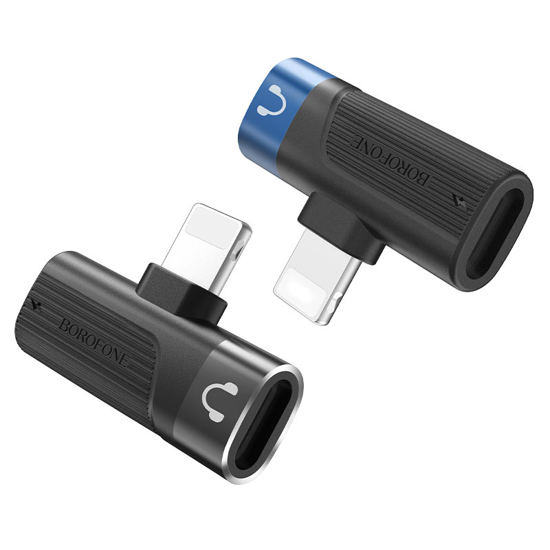 

Переходник (адаптер) Lightning 8-pin(M)-2xLightning 8-pin(F), черный Borofone BV14 (6931474742971), BV14