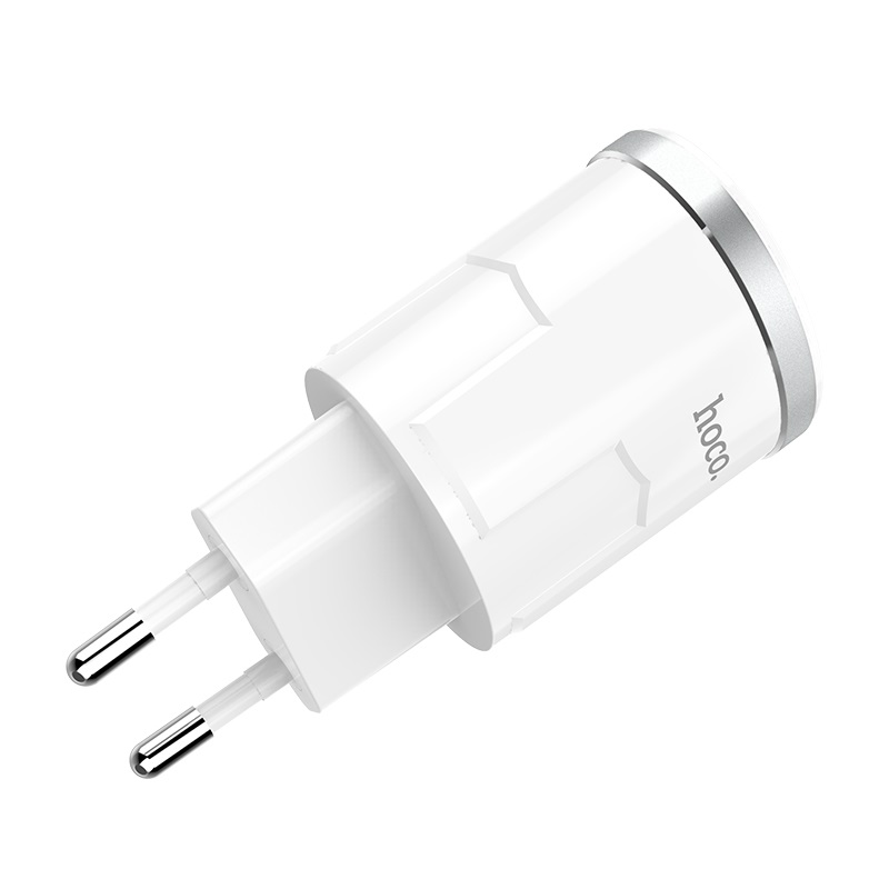 

Сетевое зарядное устройство Hoco C38A Thunder power, 2xUSB, 2.4A, белый (85089), C38A Thunder power