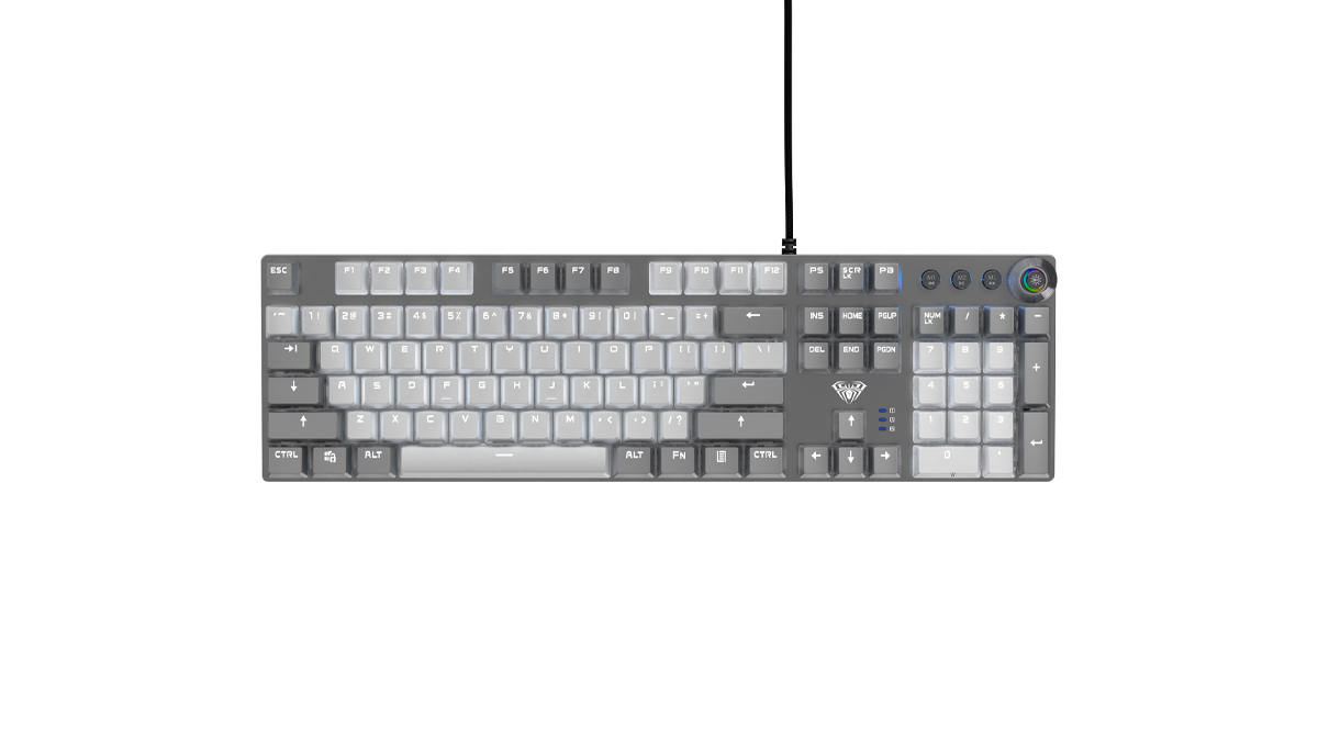 Клавиатура AULA F2088, USB, серый