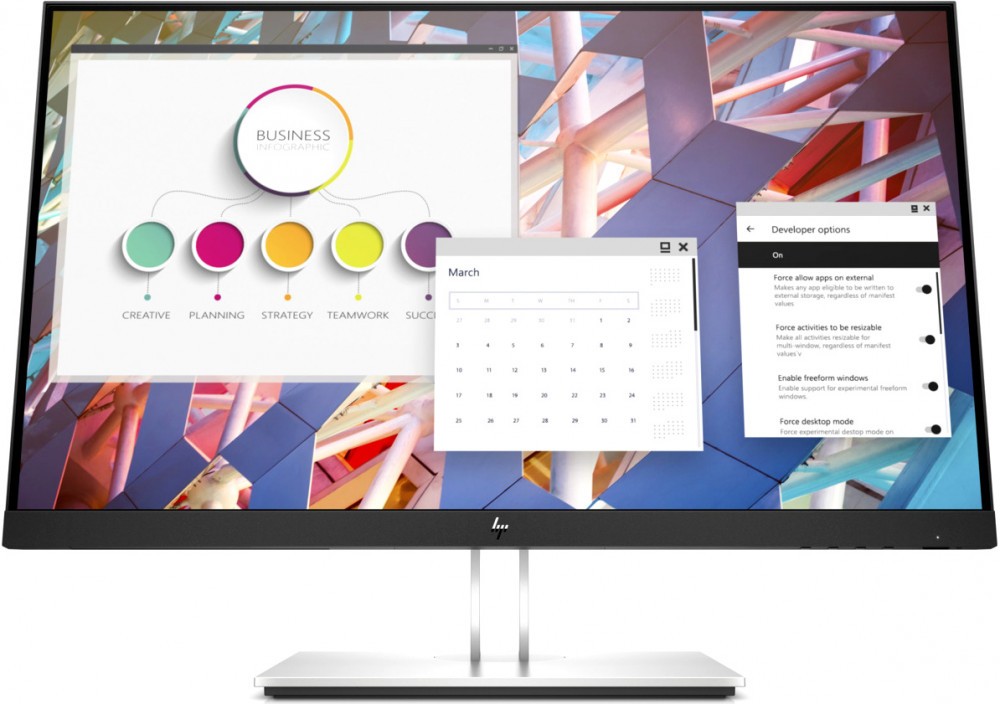 

Монитор 23.8" HP E24 G4 IPS, 1920x1080 (16:9), 250кд/м2, 5мс, 178°/178°, VGA, HDMI, DisplayPort, USB-Hub, черный/серебристый (9VF99AA-NC3-003), E24 G4