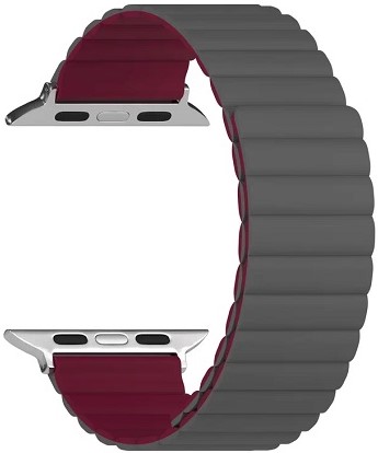 

Ремешок Lyambda Acrux для Apple Watch, 42-44 мм, силикон, серый/красный (DSJ-30-44-GW)