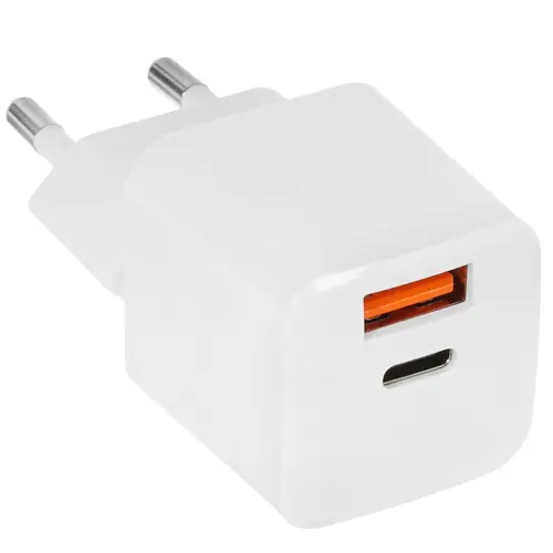 

Сетевое зарядное устройство TFN NANO A+C PD 20Вт, USB, USB type-C, Quick Charge, PD, 3A, белый (TFN-WCRPD11), NANO A+C PD