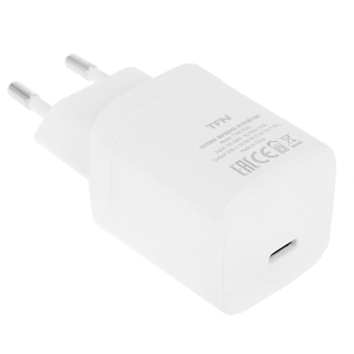 

Сетевое зарядное устройство TFN RAPID Type-C PD 20Вт, USB type-C, Quick Charge, PD, 3A, белый (TFN-WCRPD13), RAPID Type-C PD