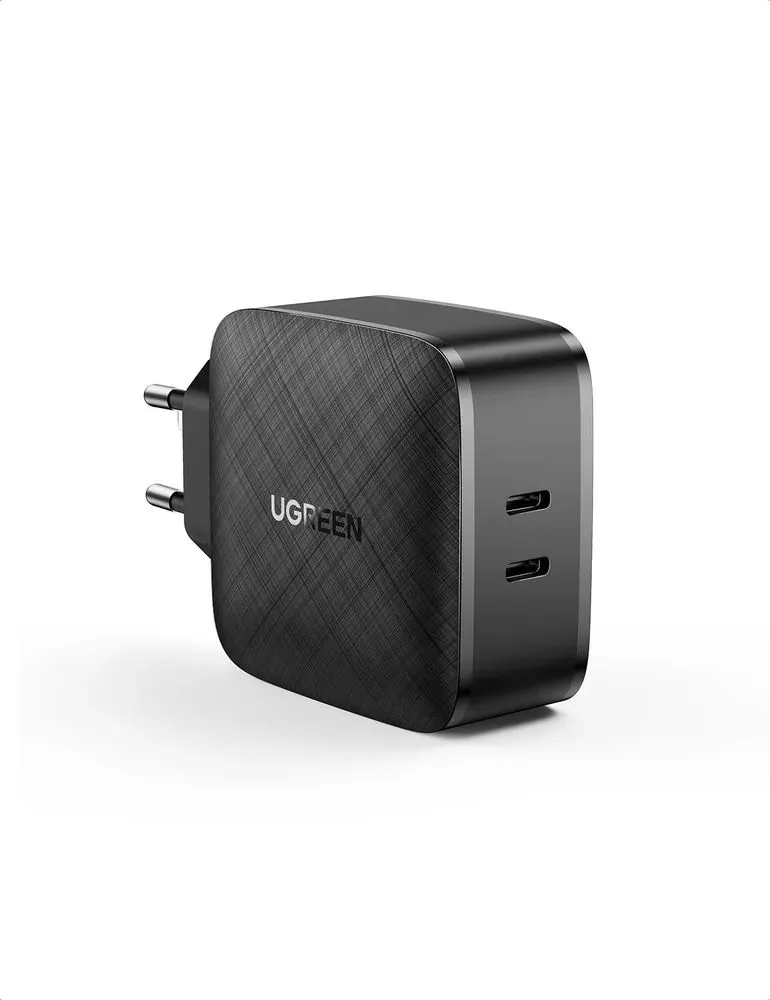 

Сетевое зарядное устройство UGREEN CD216 66Вт, 2xUSB type-C, Quick Charge, PD, 3A, черный (70867), CD216