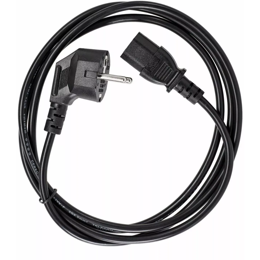 

Кабель с вилкой Schuko (Euro)(M)-IEC-320-C13 угловая вилка/прямой штекер, 5A, 1.8 м, черный Telecom (TY021-CU0.5-1.8M)
