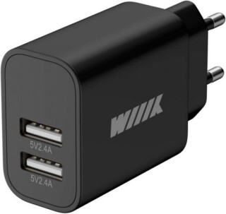 

Сетевое зарядное устройство WIIIX, 2xUSB, 2.4A, черный (UNN-1-2-04-B)