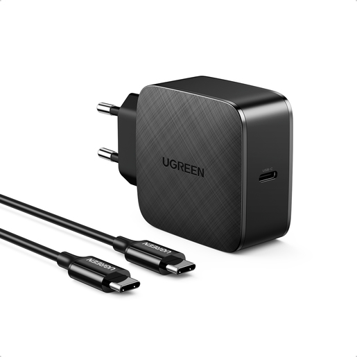 

Сетевое зарядное устройство UGREEN CD217 65Вт, USB type-C, Quick Charge, PD, 5A, черный (40156), кабель USB Type C, CD217