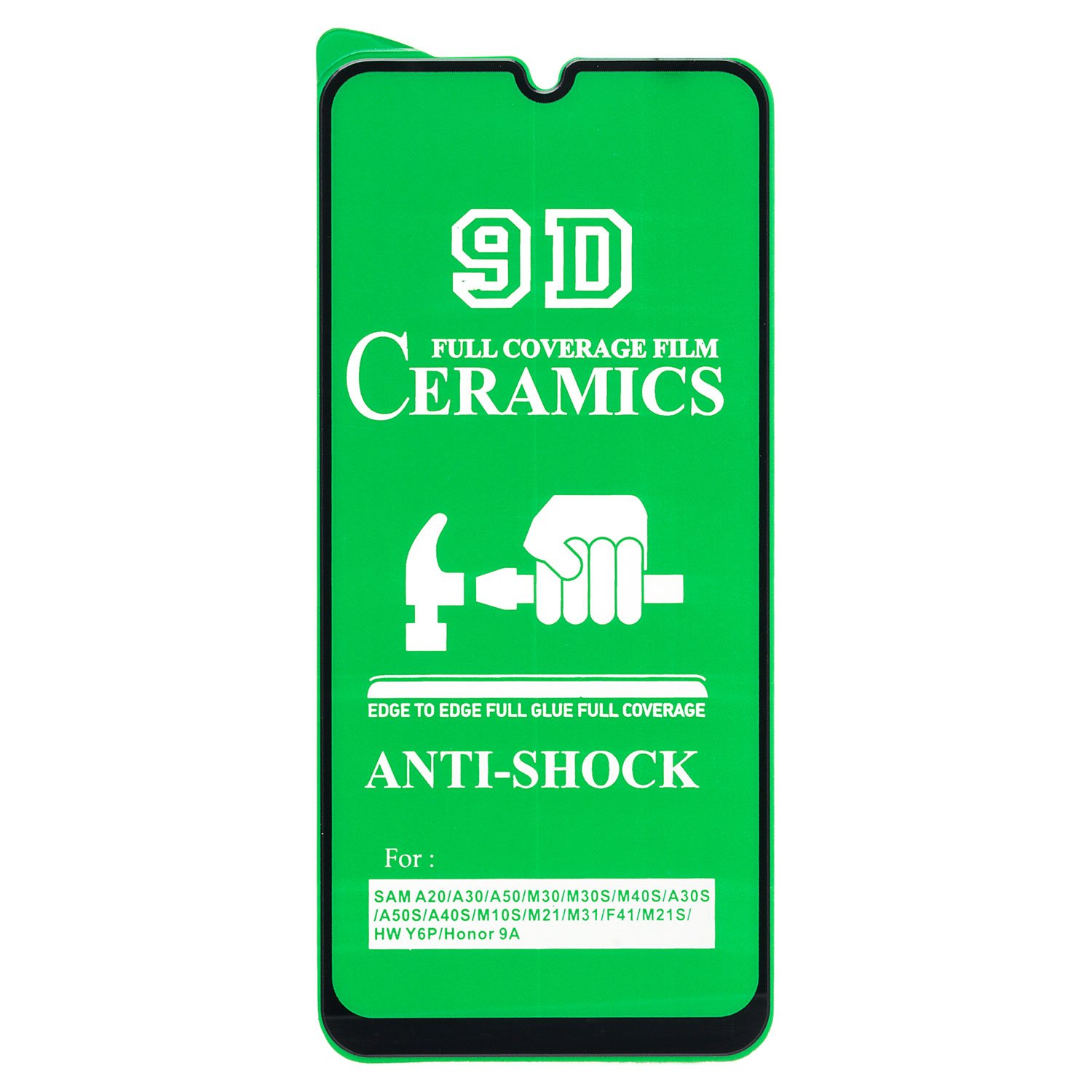 

Защитное стекло Ceramics для экрана смартфона Samsung SM-A205 Galaxy A20/SM-A305 Galaxy A30/SM-A505 Galaxy A50/SM-M307 Galaxy M30s, Full screen, ударопрочное, черная рамка, 2.5D (213193)