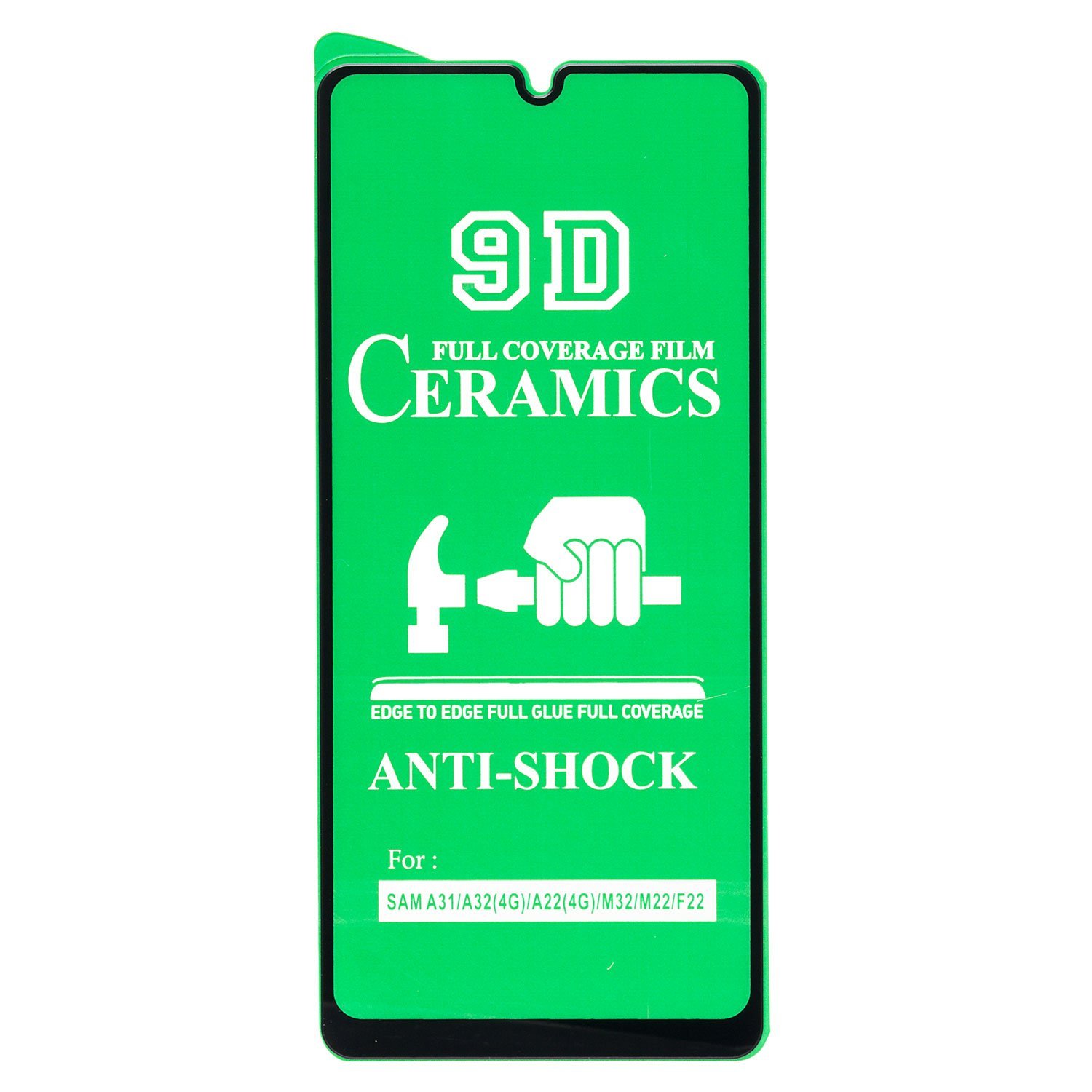 

Защитное стекло Ceramics для экрана смартфона Samsung SM-A325 Galaxy A32 4G, Full screen, ударопрочное, черная рамка, 2.5D (213198)