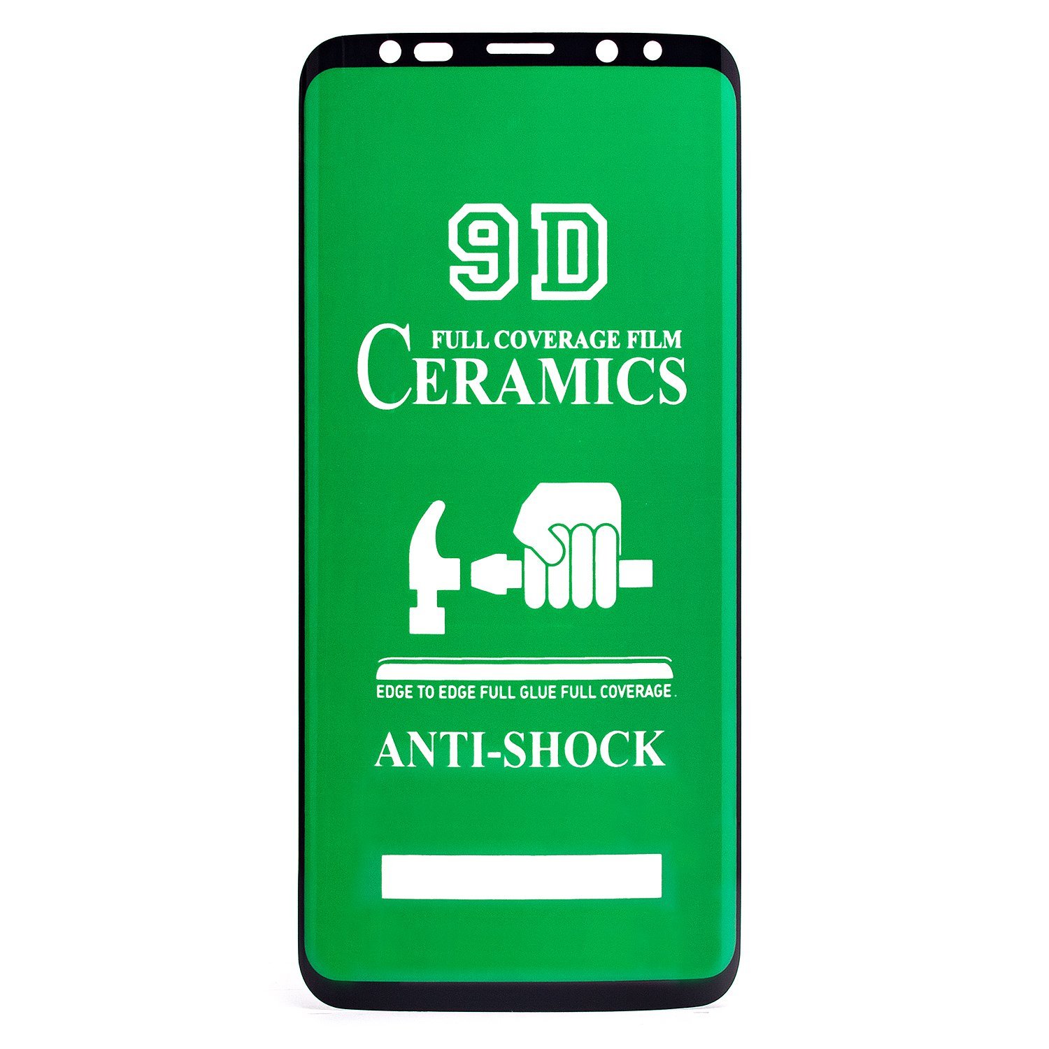 

Защитное стекло Ceramics для экрана смартфона Samsung SM-G950 Galaxy S8, Full screen, ударопрочное, черная рамка, 2.5D (213206)