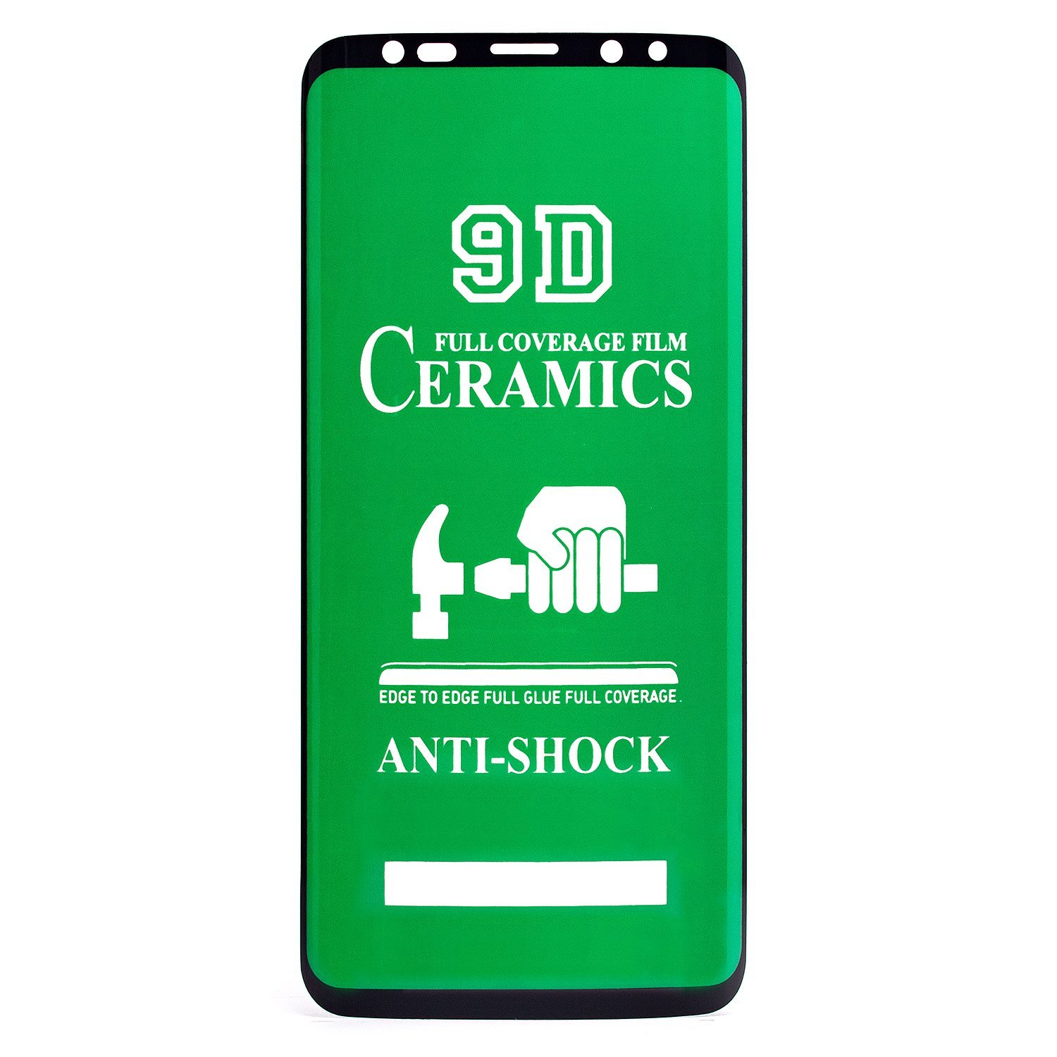 

Защитное стекло Ceramics для экрана смартфона Samsung SM-G965 Galaxy S9 Plus, Full screen, ударопрочное, черная рамка, 2.5D (213209)