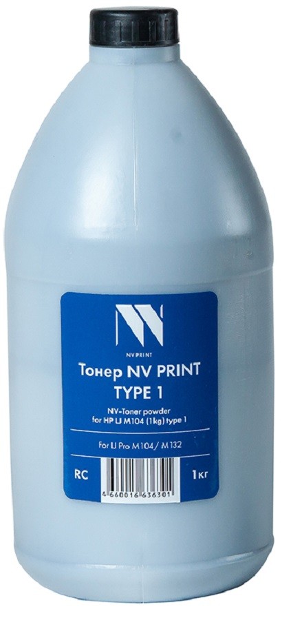 

Тонер NV Print универсальный 1 кг, черный, совместимый для LaserJet Pro M104/M132 (NV-HP LJ M104 (1кг)type1), универсальный