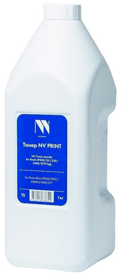 

Тонер NV Print универсальный 1 кг, черный, совместимый для Ricoh Aficio-SP300/SP311/SP325/330DN/330SN/330SFN/3400/3410/377 (NV-Ricoh SP311 (1кг)), универсальный