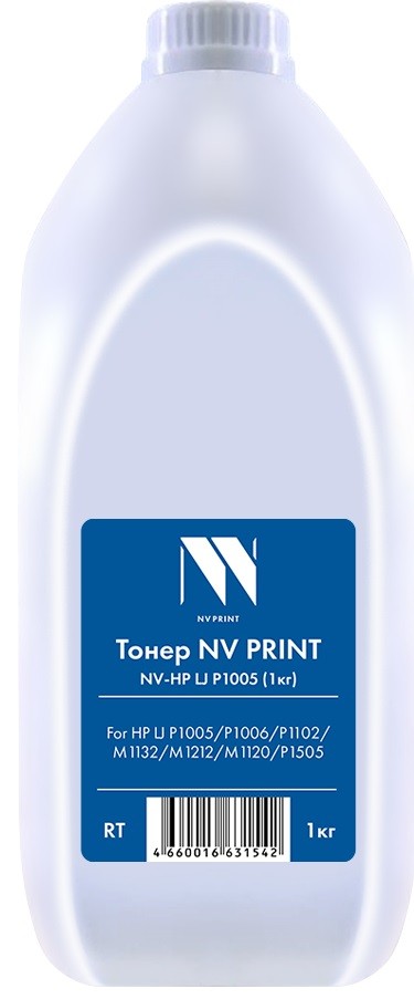 Тонер NV Print NV-HP LJ P1005 (1кг), канистра 1 кг, черный, совместимый для Canon LJ P1005/P1006/P1102/M1132/M1212/M1214/M1217/M1120/P1505/M1522/P1566/M1536/P1606/M125/M127/M201/M225/Canon iC MF211/212/216/217/226/229/MF4370/MF4410/MF4430/MF4450/MF4570/MF4580/ MF4750/MF4780/MF4890/LBP3010/3100/3250/6000/6020/6030/6200