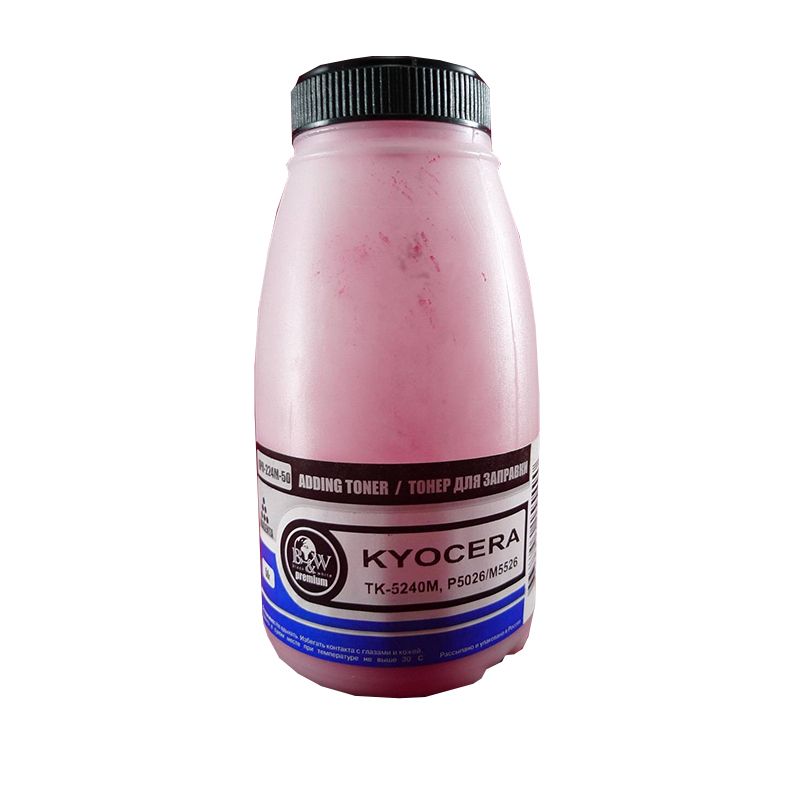 

Тонер B&W KPR-224M-50, бутыль 50 г, пурпурный, совместимый для Kyocera P5026/M5526, Premium, KPR-224M-50